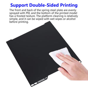 for H2C Cold Build Plate No Heating No Glue Double Sided PEI Textured Cool Printing Bed Sheet 335x346.5mm 3D Printer Flexible Removable Spring Steel Heated Platform Mat for Bambu Lab H2C