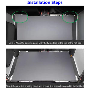 for H2C Cold Build Plate No Heating No Glue Double Sided PEI Textured Cool Printing Bed Sheet 335x346.5mm 3D Printer Flexible Removable Spring Steel Heated Platform Mat for Bambu Lab H2C