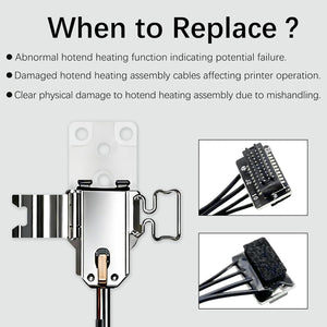 Original P2S Hotend Heating Assembly Kit for Bambu Lab P2S 3D Printers, P2S Hotend Heating Component Quick-Change with Heater Cartridge & Thermistor, Base Clip 3D Printer P2S Accessories