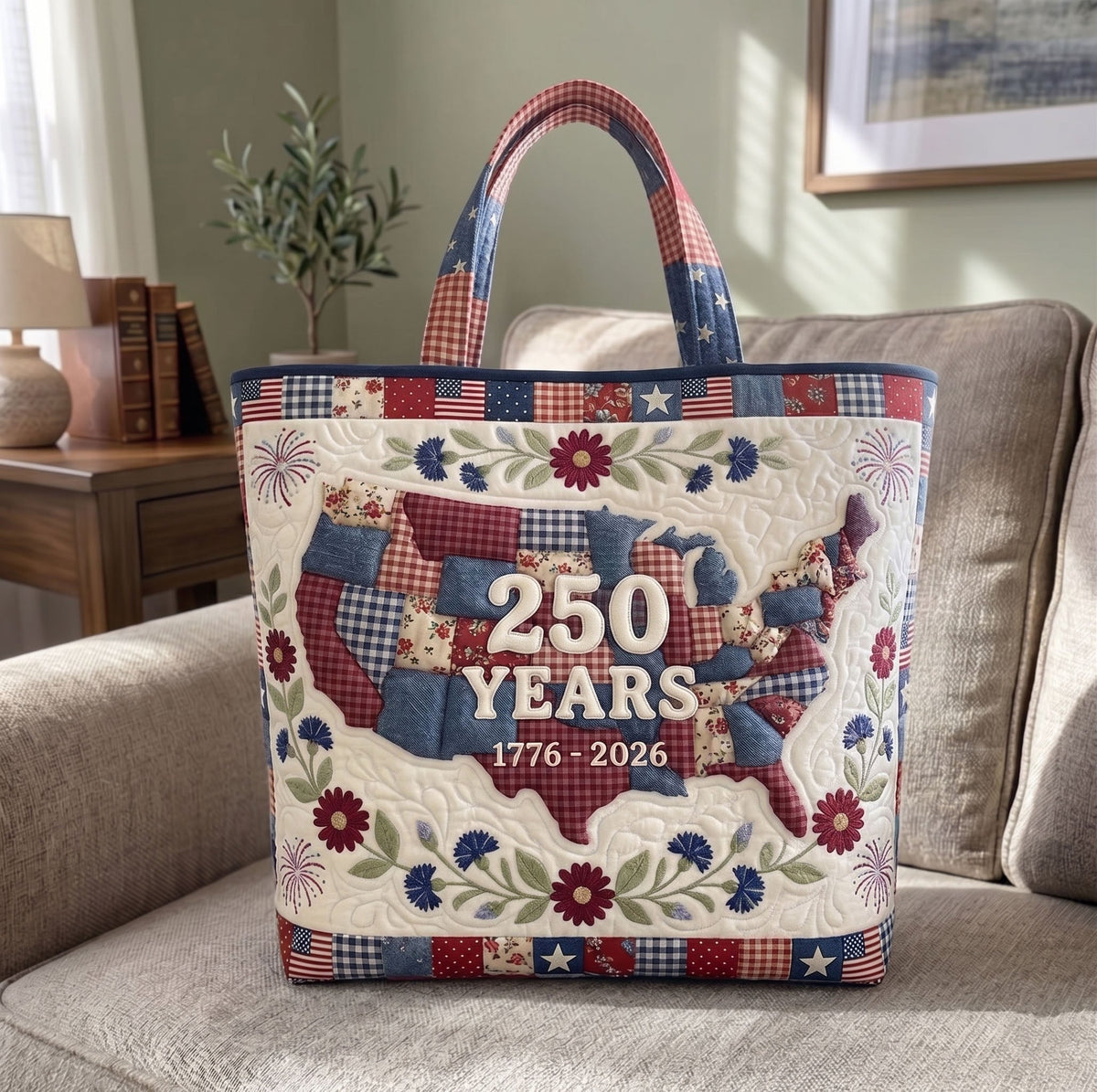 Heritage Patch Quilted Tote Bag GFTONMU133