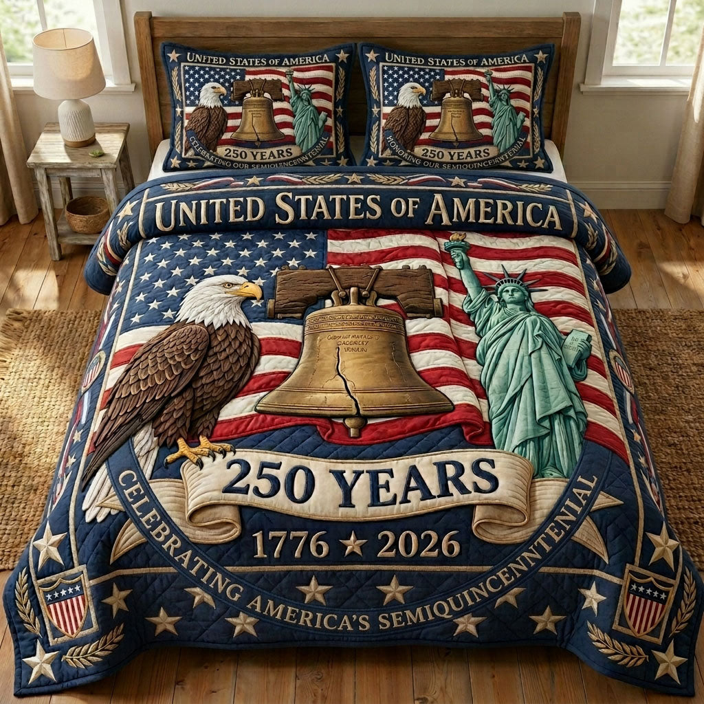 Heritage Patch 3-Piece Quilted Bedding Set GFTONMU296