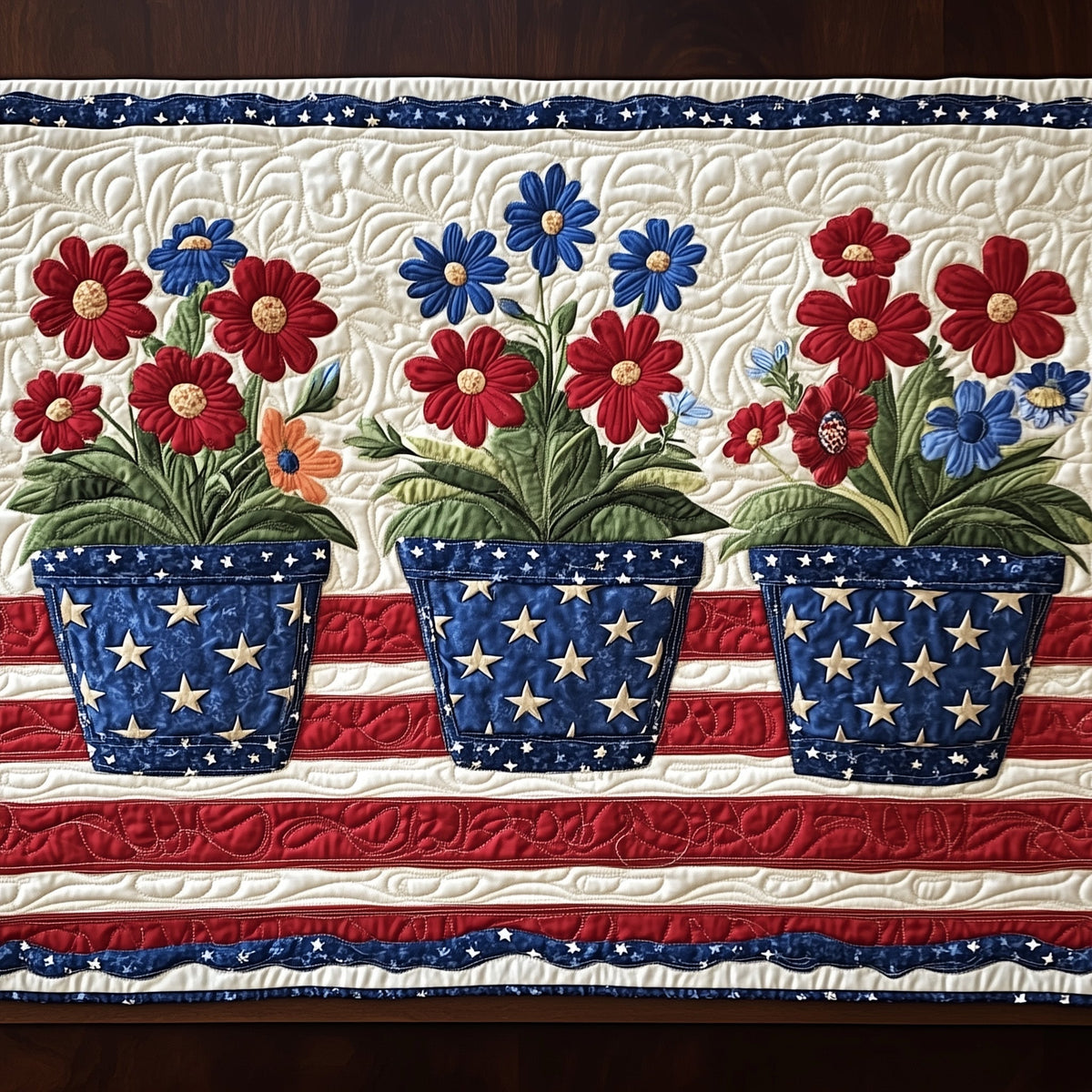 American Bloom Quilted Table Runner GFTONT833