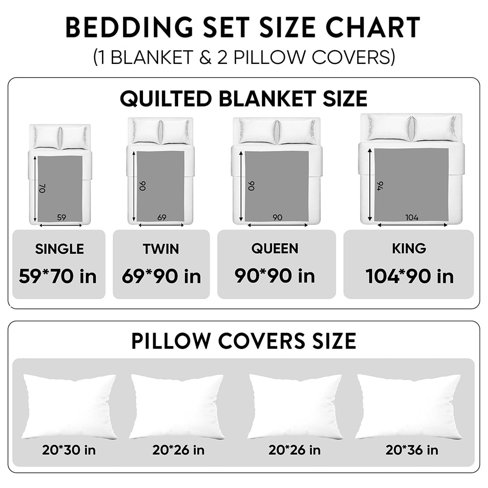 Classic Patriotic Americana 3-Piece Quilted Bedding Set GFTOHD1695