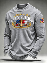 Men's U.S. Veterans Printed Waffle-Knit Top