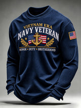 Men's U.S. Veterans Printed Waffle-Knit Top