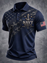 Men's Veteran Print Polo Shirt