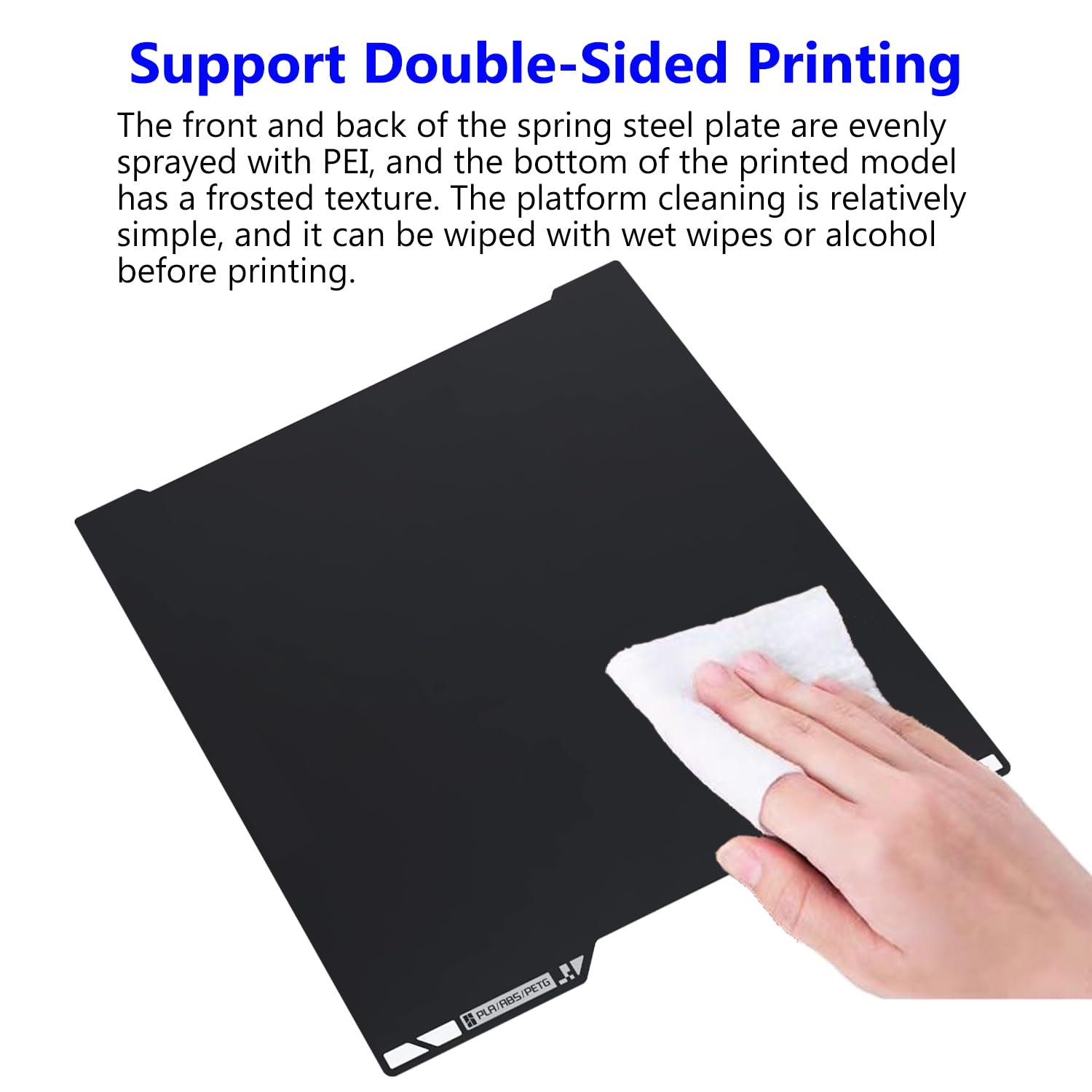 for H2C Cold Build Plate No Heating No Glue Double Sided PEI Textured Cool Printing Bed Sheet 335x346.5mm 3D Printer Flexible Removable Spring Steel Heated Platform Mat for Bambu Lab H2C