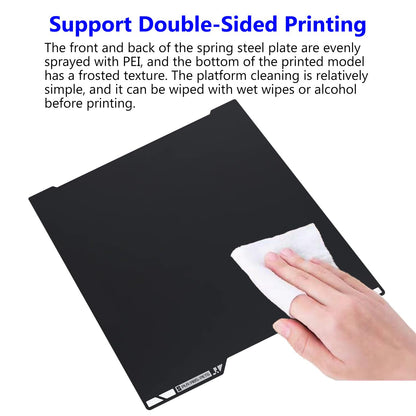for H2C Cold Build Plate No Heating No Glue Double Sided PEI Textured Cool Printing Bed Sheet 335x346.5mm 3D Printer Flexible Removable Spring Steel Heated Platform Mat for Bambu Lab H2C