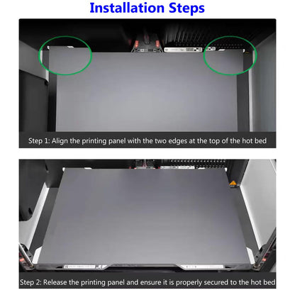 for H2C Cold Build Plate No Heating No Glue Double Sided PEI Textured Cool Printing Bed Sheet 335x346.5mm 3D Printer Flexible Removable Spring Steel Heated Platform Mat for Bambu Lab H2C