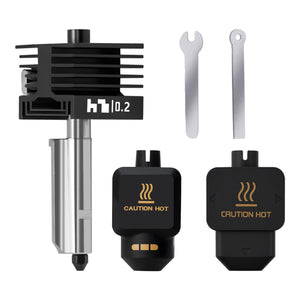 Upgrade 0.4mm P2S/H2S Hotend Kit, 3D Printer Print Head Hot End Heating Block Kit with 0.4mm Removable Hardened Steel Nozzle for Bambu Lab H2D, H2C, A1/A1 Mini