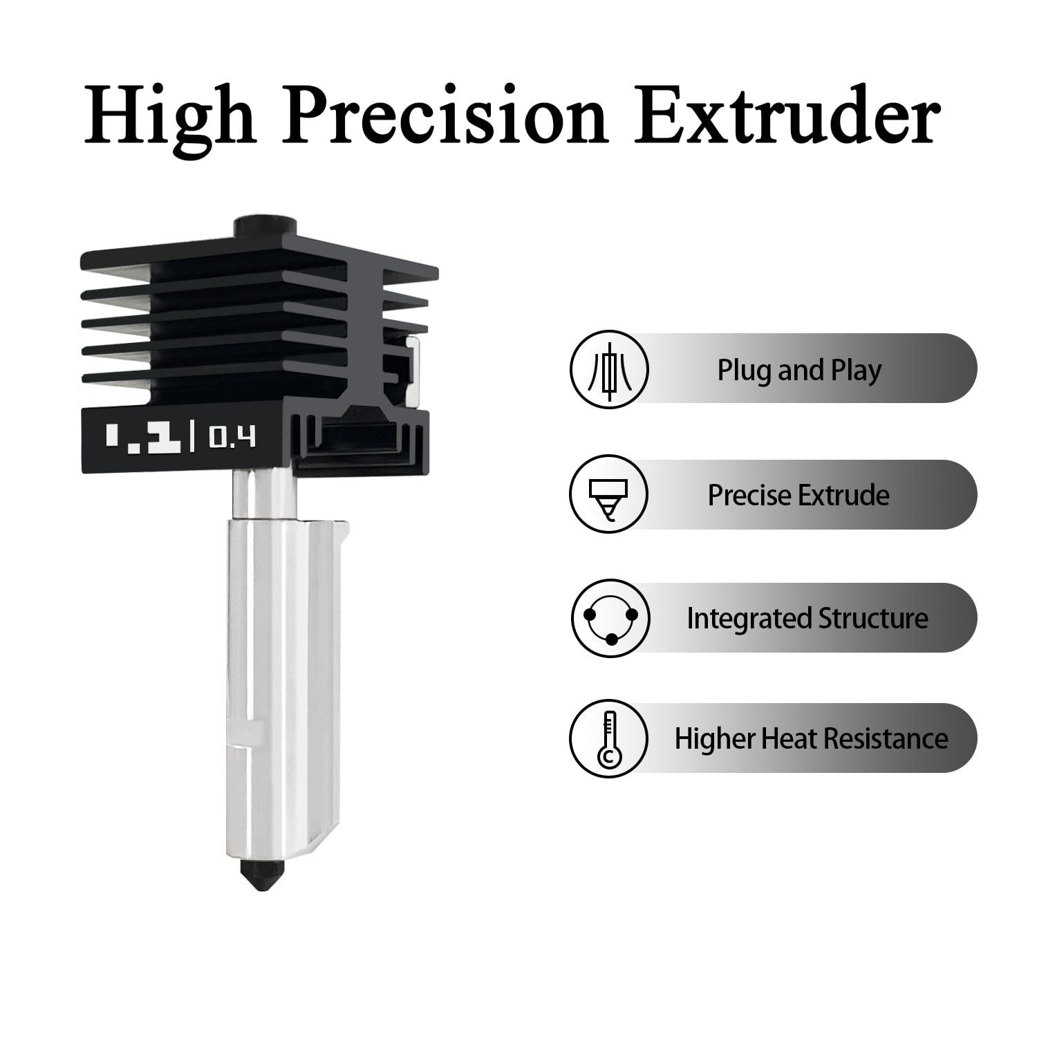 4 Pack P2S 0.2MM 0.4MM 0.6MM 0.8MM Hotend for Bambu P2S/H2S/H2D/H2C/A1/A1 Mini Combo Print Head Hot End Kit Extruder Removable Hardened Steel Nozzle Silicone Cover for Bambu Lab 3D Printer