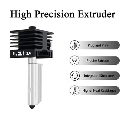 4 Pack P2S 0.2MM 0.4MM 0.6MM 0.8MM Hotend for Bambu P2S/H2S/H2D/H2C/A1/A1 Mini Combo Print Head Hot End Kit Extruder Removable Hardened Steel Nozzle Silicone Cover for Bambu Lab 3D Printer