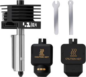 Upgrade 0.4mm P2S/H2S Hotend Kit, 3D Printer Print Head Hot End Heating Block Kit with 0.4mm Removable Hardened Steel Nozzle for Bambu Lab H2D, H2C, A1/A1 Mini