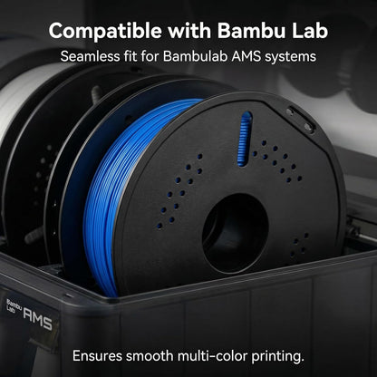 Reusable 3D Printer Filament Spool, Black, Heat Resistant Up to 90°C, Compatible with Bambu Lab A1/A1 Mini/X1/X1C/X1E/X2C/P1P/P1S/P2S/H2 Series