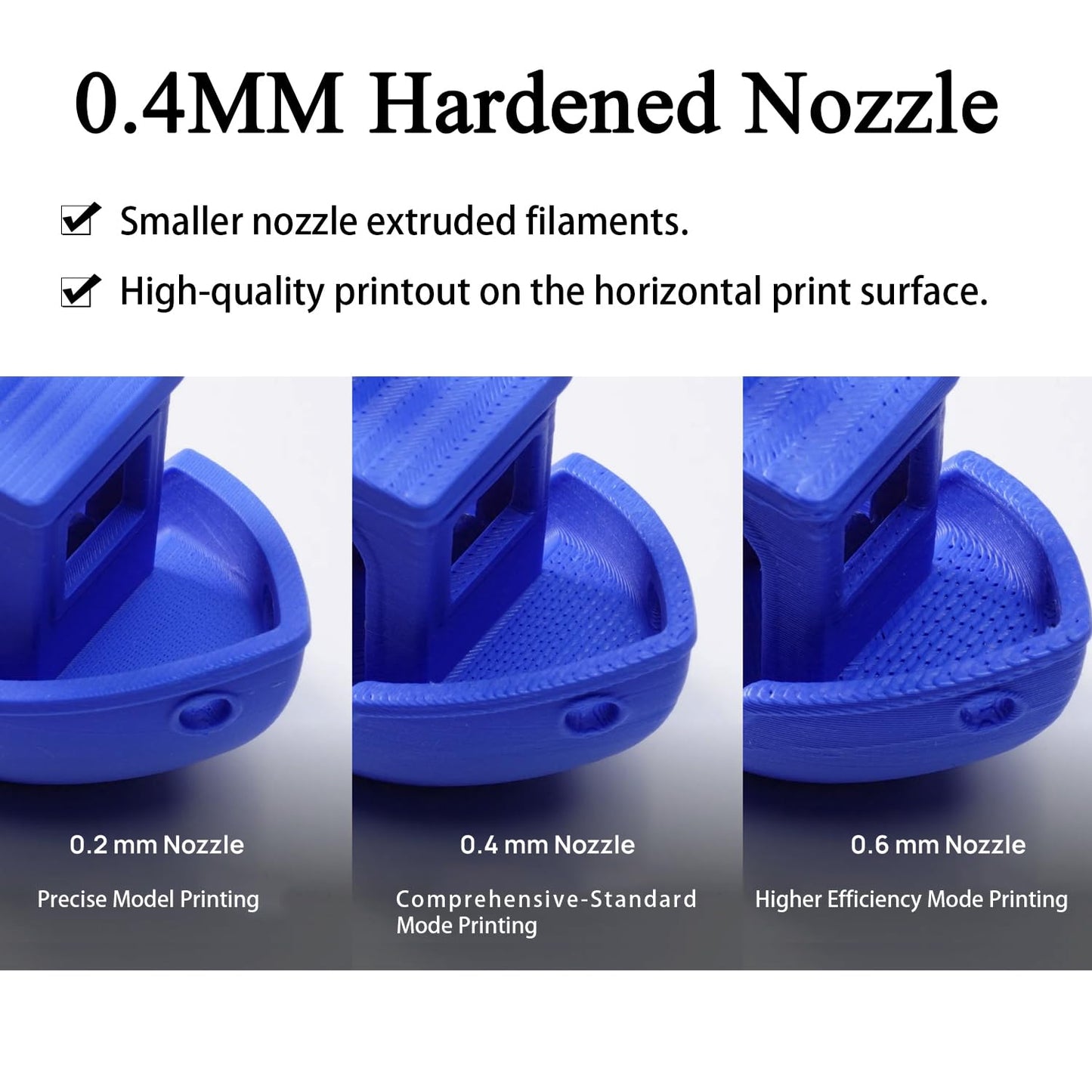 4 Pack P2S 0.2MM 0.4MM 0.6MM 0.8MM Hotend for Bambu P2S/H2S/H2D/H2C/A1/A1 Mini Combo Print Head Hot End Kit Extruder Removable Hardened Steel Nozzle Silicone Cover for Bambu Lab 3D Printer
