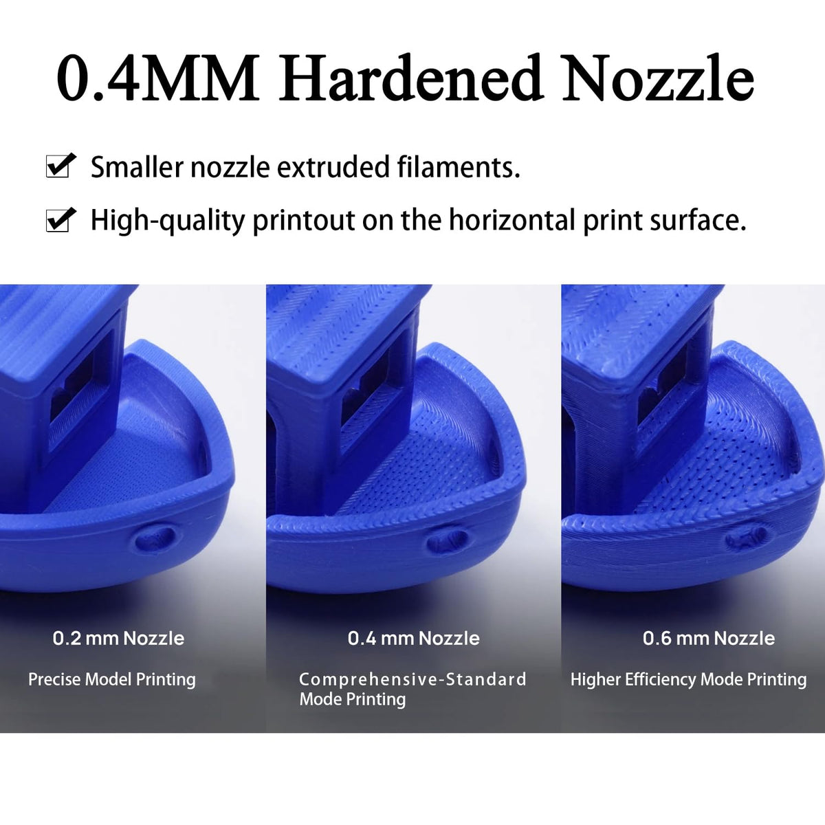 4 Pack P2S 0.2MM 0.4MM 0.6MM 0.8MM Hotend for Bambu P2S/H2S/H2D/H2C/A1/A1 Mini Combo Print Head Hot End Kit Extruder Removable Hardened Steel Nozzle Silicone Cover for Bambu Lab 3D Printer
