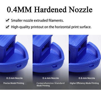 4 Pack P2S 0.2MM 0.4MM 0.6MM 0.8MM Hotend for Bambu P2S/H2S/H2D/H2C/A1/A1 Mini Combo Print Head Hot End Kit Extruder Removable Hardened Steel Nozzle Silicone Cover for Bambu Lab 3D Printer