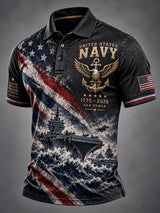 Men's US Navy Printed Polo