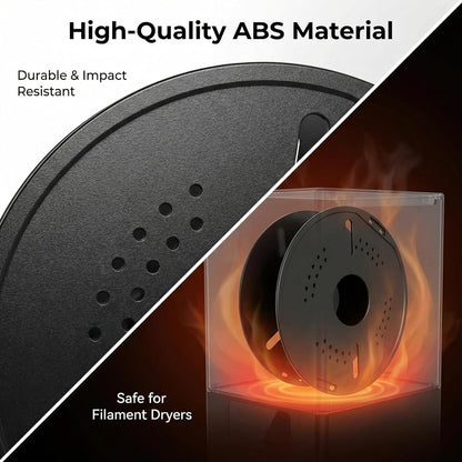 Reusable 3D Printer Filament Spool, Black, Heat Resistant Up to 90°C, Compatible with Bambu Lab A1/A1 Mini/X1/X1C/X1E/X2C/P1P/P1S/P2S/H2 Series