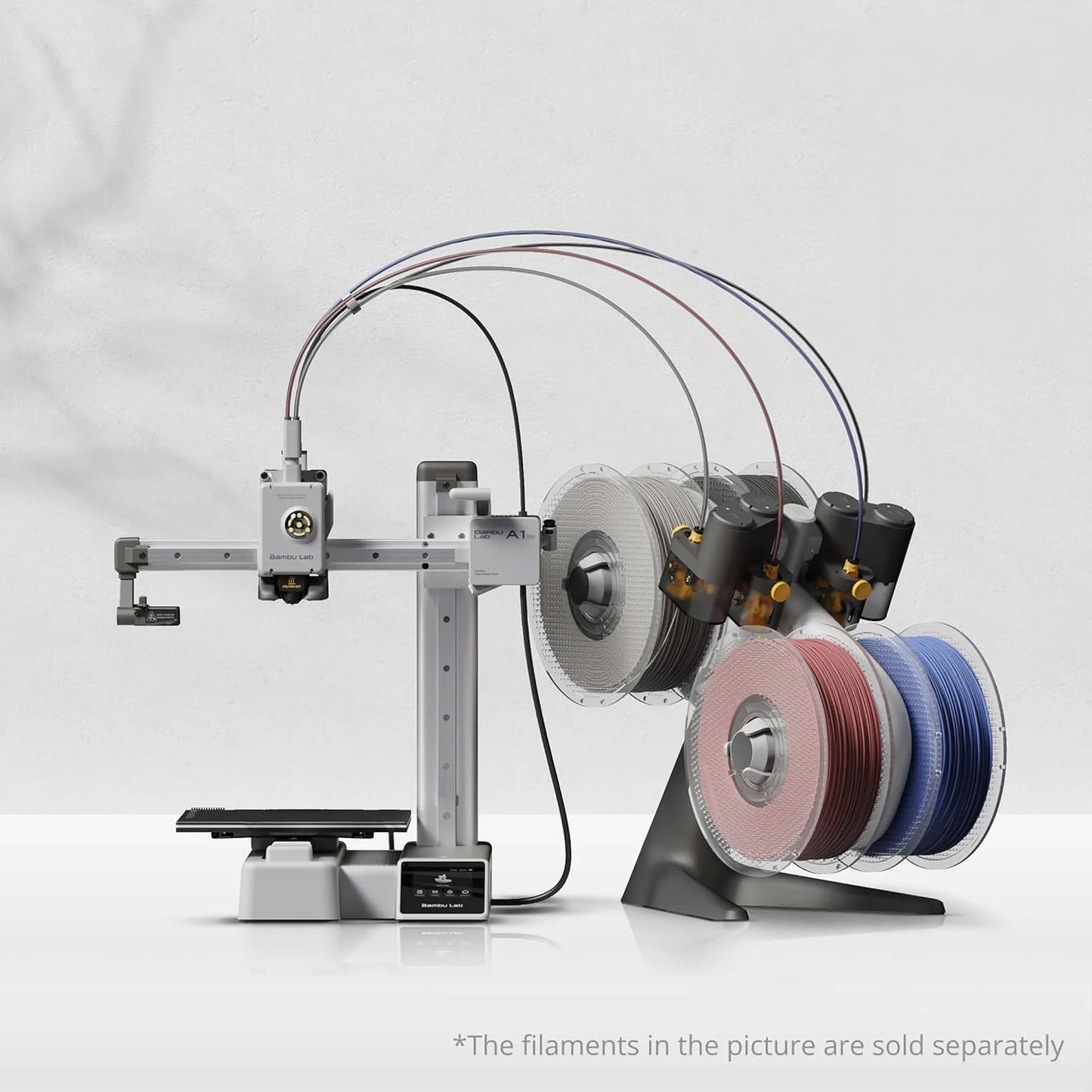 Original Bamboo Filament Reusable Spool, Low-Temp Environment ≤ 70°C for PLA PETG, White, Compatible with Bambu Lab A1/A1 mini/X1/X1C/X1E/X2C/P1P/P1S/P2S /H2S/H2D/H2D Pro/H2C 3D Printers