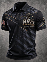 Men's Veteran Print Polo Shirt