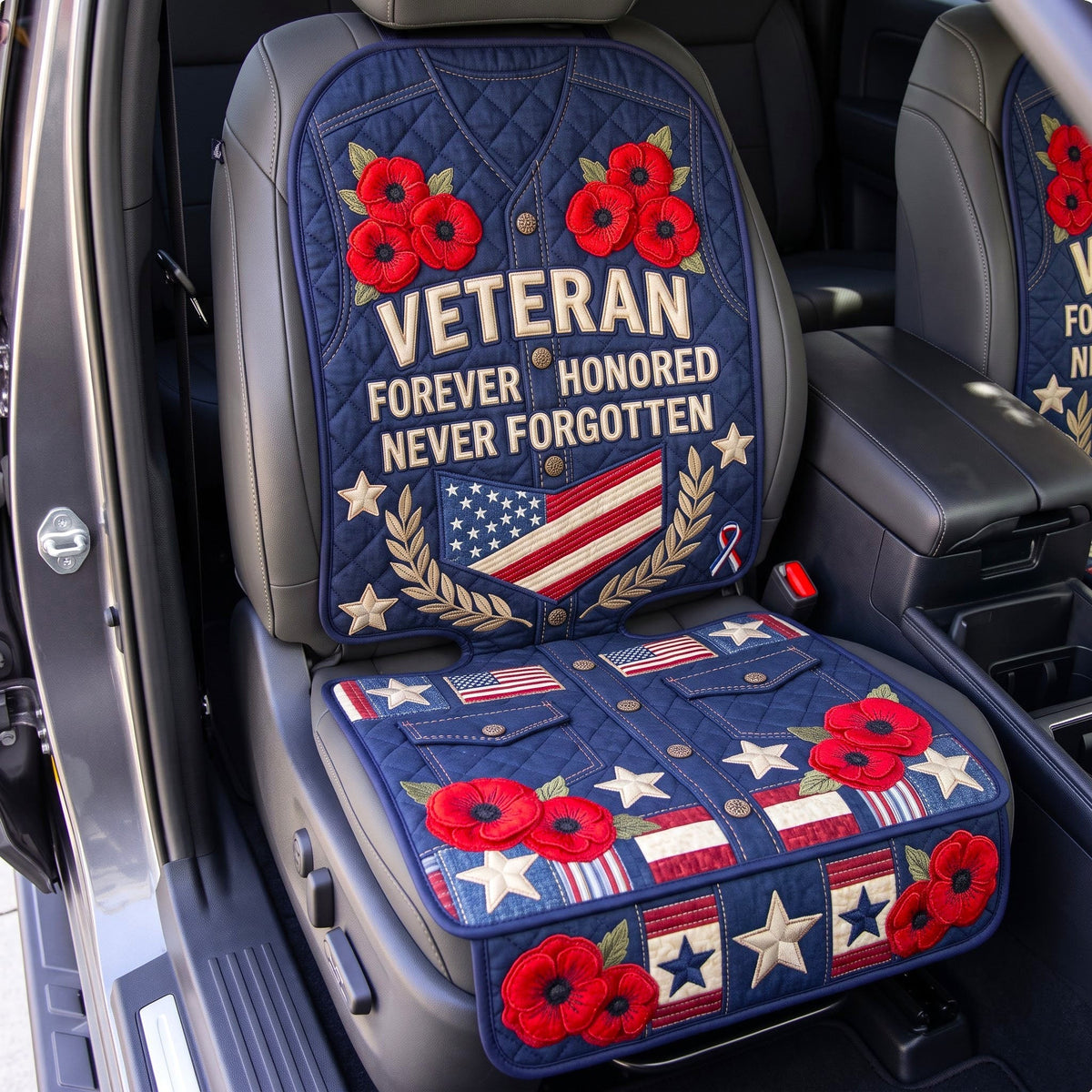 US Veteran Quilted Car Seat Protector GFTONMU3497