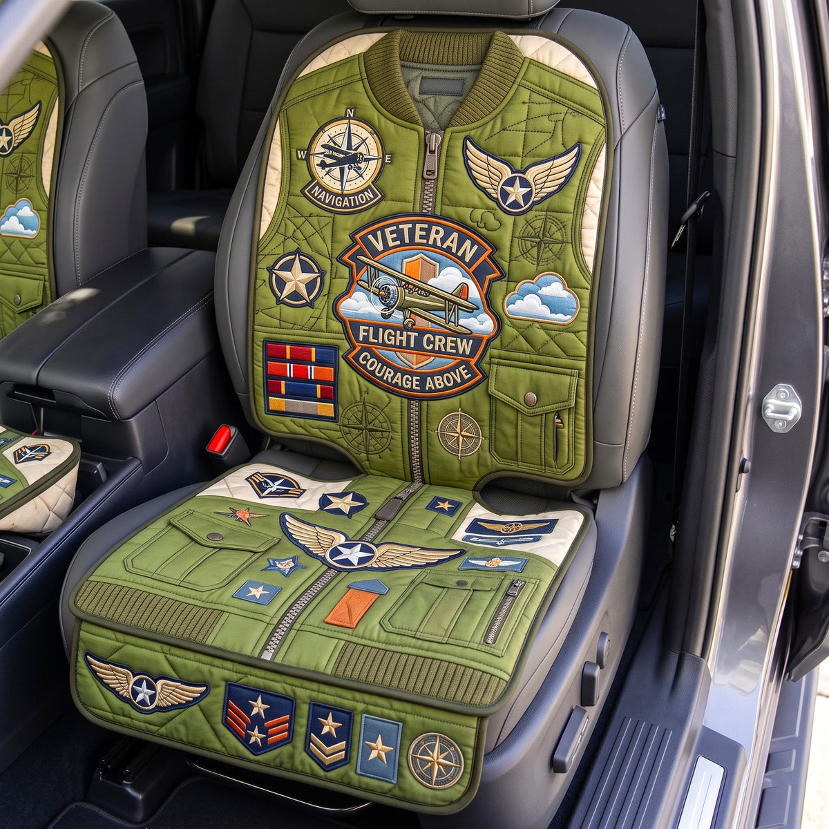 US Veteran Quilted Car Seat Protector GFTONMU3500