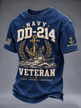 Men's  U.S. Navy Veteran  Printed Short Sleeves T-Shirt