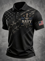 Men's Veteran Print Polo Shirt
